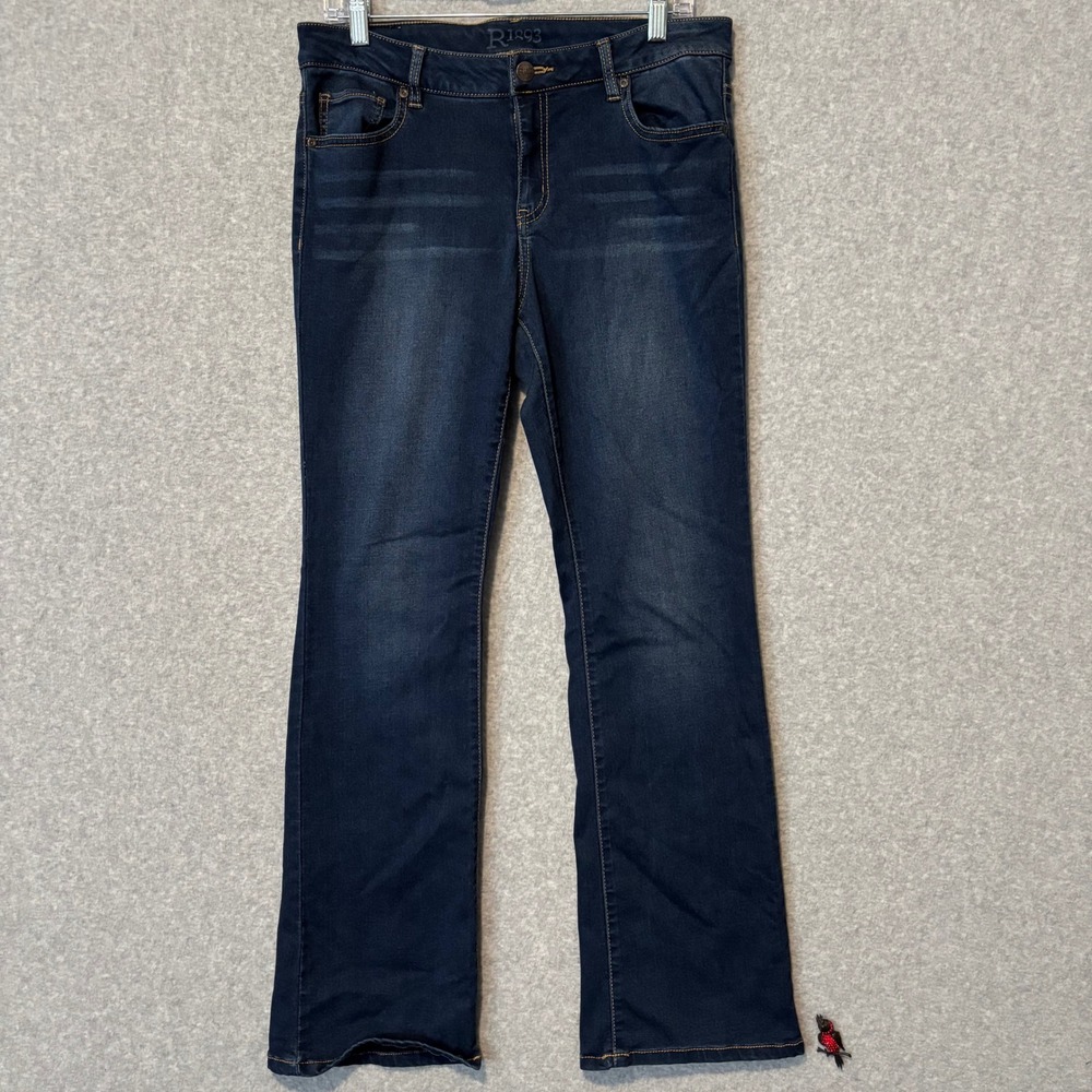 Roebuck & Co R1893 Women's 14 Denim‎ Blue Jeans Dark Wash Bootcut Flare Stretch